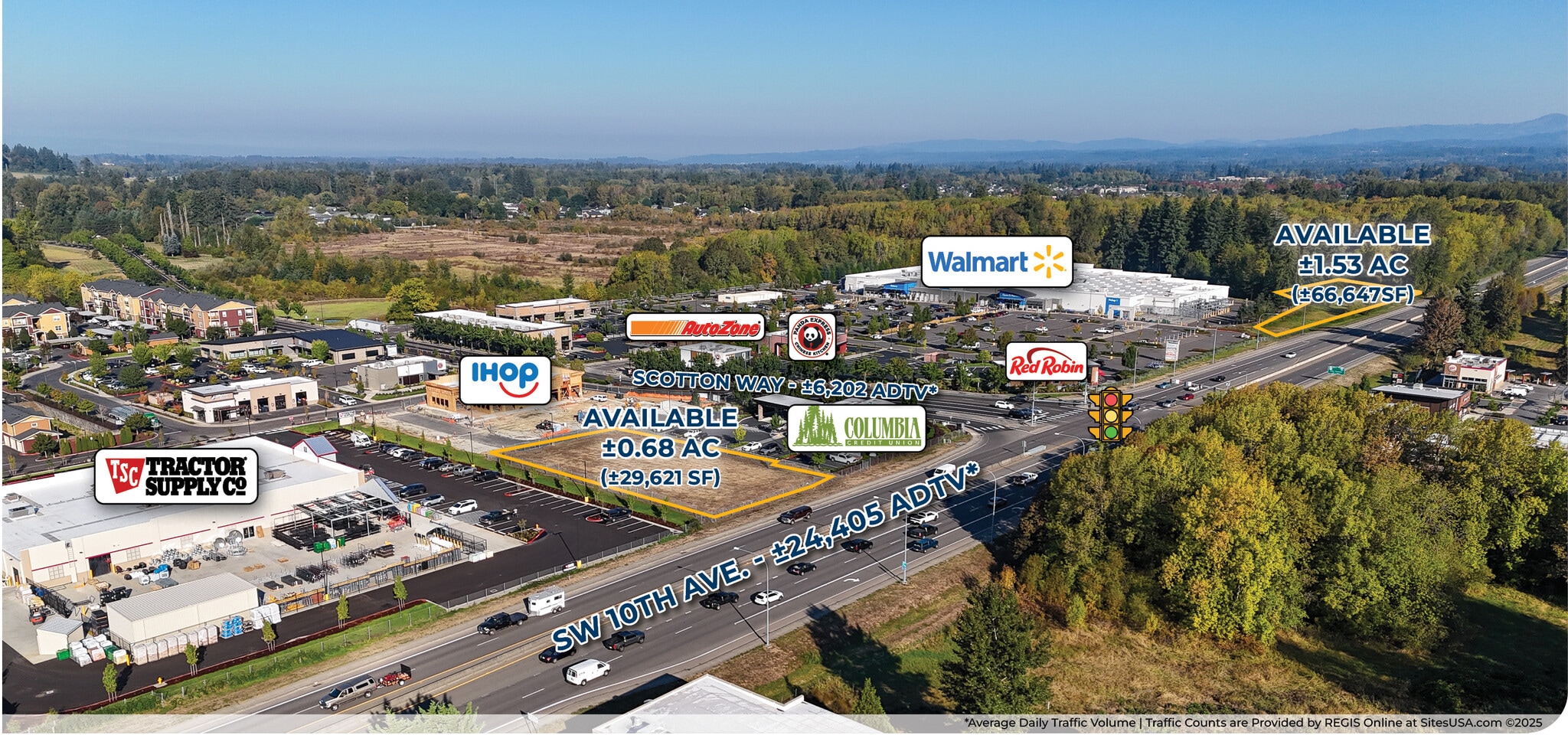 Battle Ground Retail Sites portefeuille de 2 biens à vendre sur LoopNet.fr Aérien– Image 1 sur 7