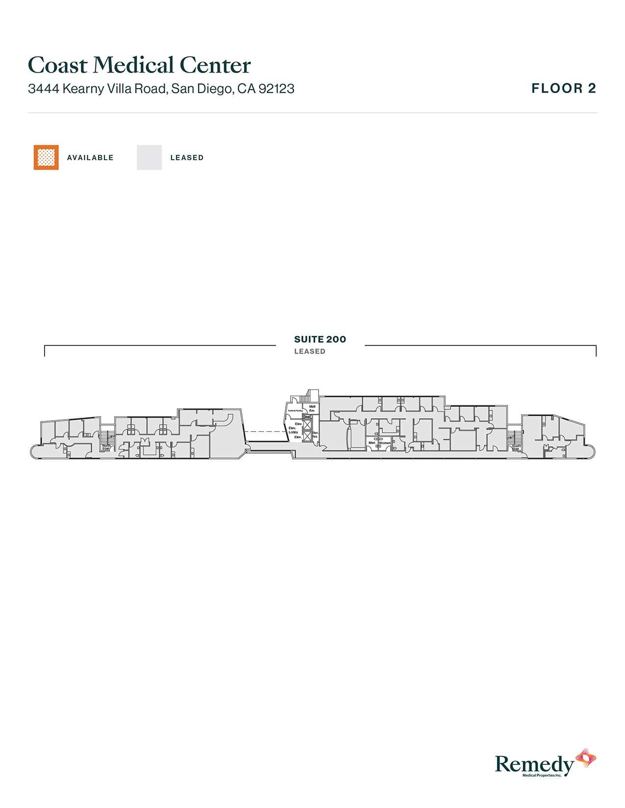 3444 Kearny Villa Rd, San Diego, CA à louer Plan d’étage– Image 1 sur 2