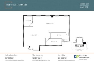 5000 Legacy Dr, Plano, TX à louer Plan d’étage– Image 1 sur 2