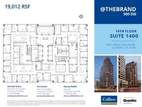 500-550 N Brand Blvd, Glendale, CA à louer Plan d’étage– Image 1 sur 1