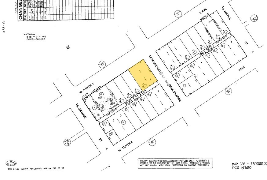 902 S Escondido Blvd, Escondido, CA à louer - Plan cadastral – Image 2 sur 3