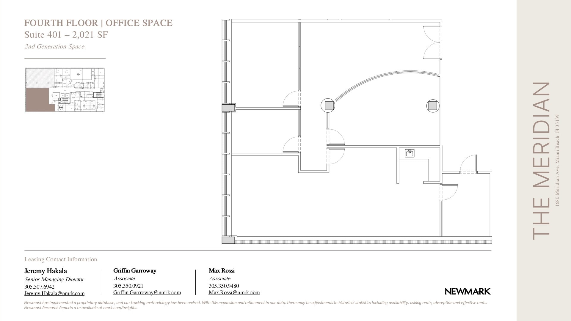 1680 Meridian Ave, Miami Beach, FL à louer Plan d’étage– Image 1 sur 1