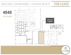 4000 S Eastern Ave, Las Vegas, NV à louer Plan d’étage– Image 2 sur 3