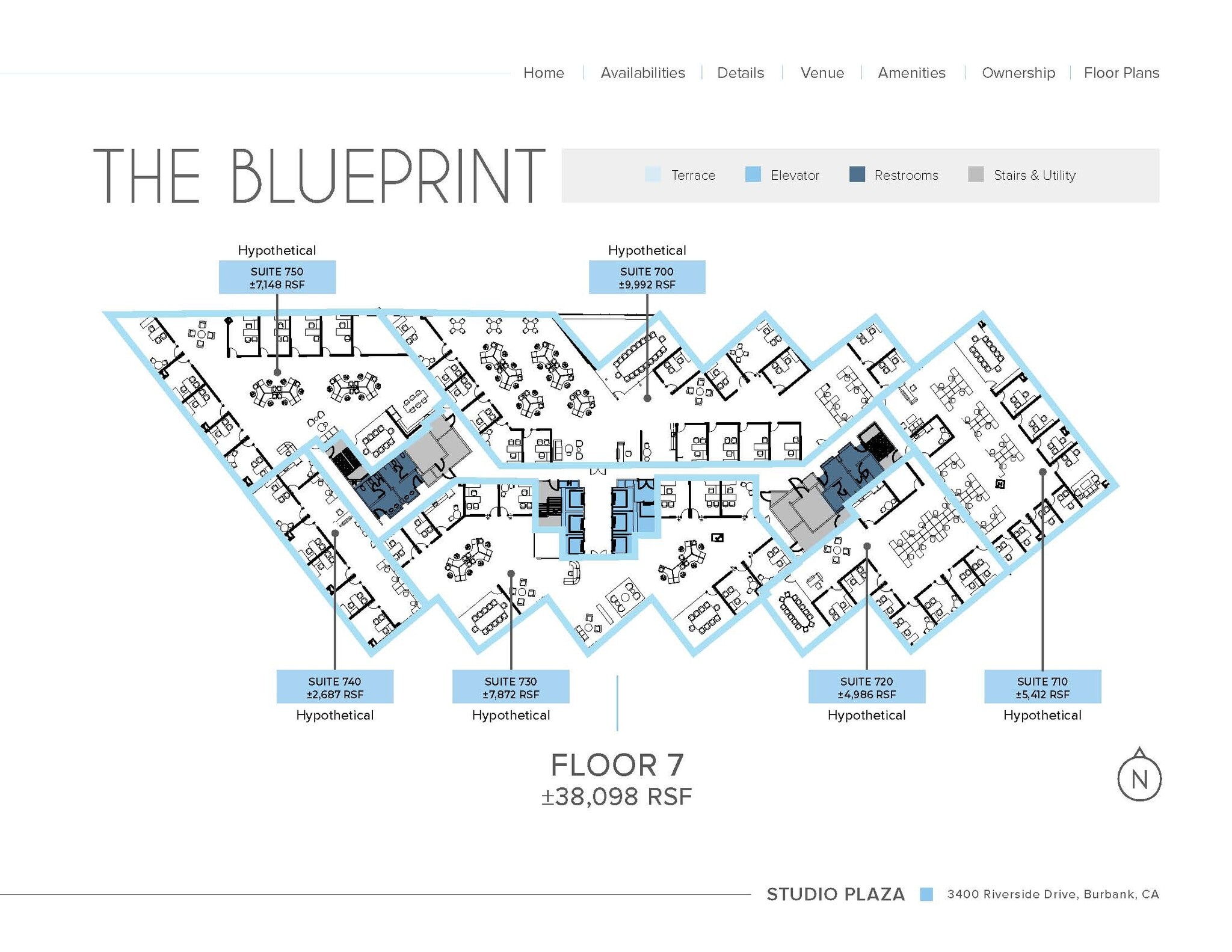 3400 W Riverside Dr, Burbank, CA à louer Plan d’étage– Image 1 sur 2