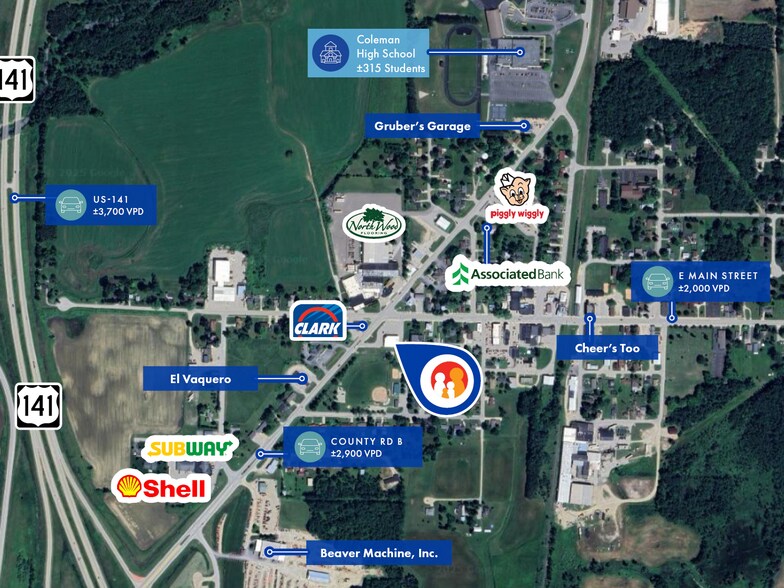 105 Business 141 S, Coleman, WI à vendre - Photo de l’immeuble – Image 3 sur 3