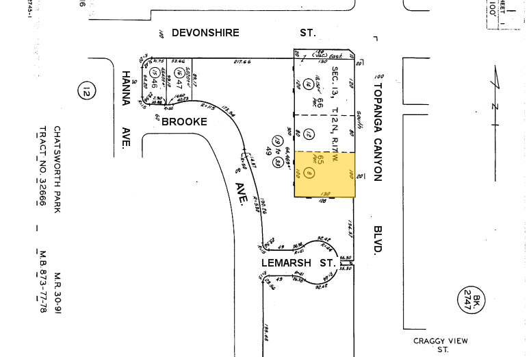 10233 Topanga Canyon Blvd, Chatsworth, CA à louer - Plan cadastral – Image 2 sur 2