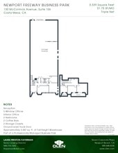 3176 Pullman St, Costa Mesa, CA à louer Plan d’étage– Image 1 sur 1