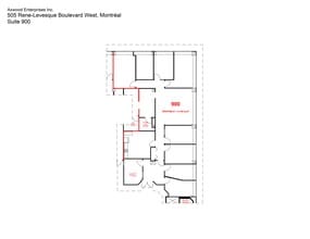 501-505 Boul René-Lévesque O, Montréal, QC à louer Plan de site– Image 1 sur 9