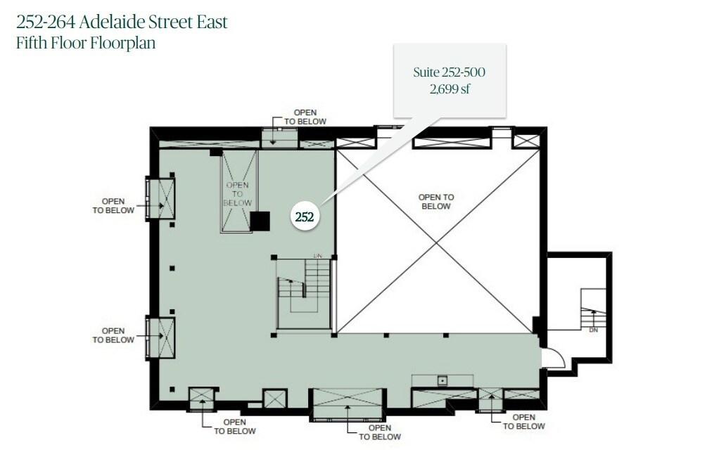 252-264 Adelaide St E, Toronto, ON à louer Plan d’étage– Image 1 sur 1