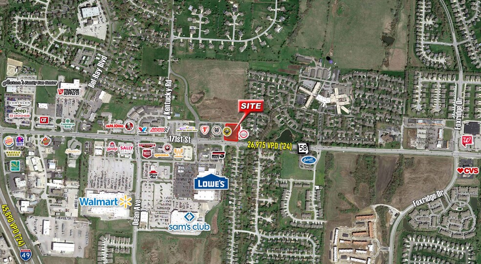 1830 W Foxwood Dr, Raymore, MO à louer - Aérien – Image 2 sur 6