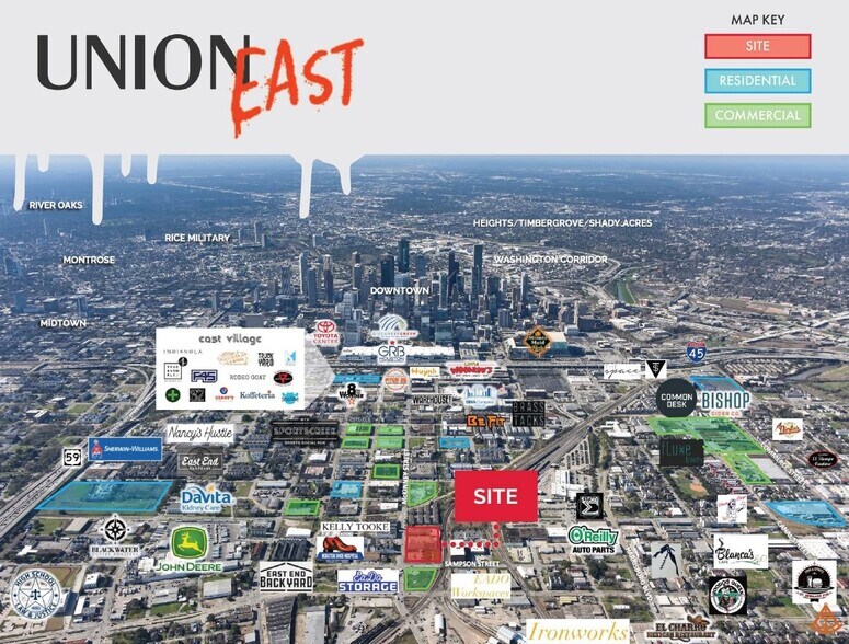 3313 McKinney St, Houston, TX à louer - Aérien – Image 3 sur 3