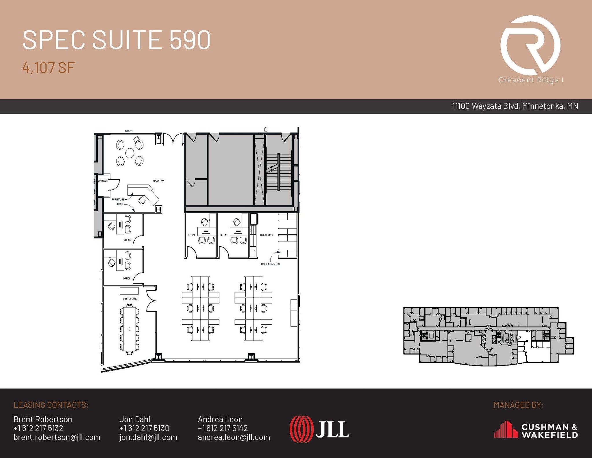 11100 Wayzata Blvd, Minnetonka, MN à louer Plan d’étage– Image 1 sur 1