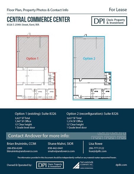 8316-8330 S 259th St, Kent, WA à louer - Plan d’étage – Image 2 sur 7