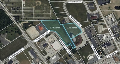 Northpark Ave, Huntington, IN - VUE AÉRIENNE vue de carte