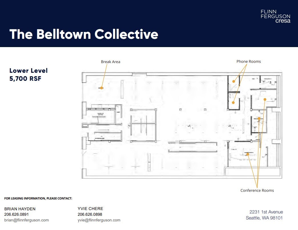 2225-2231 1st Ave, Seattle, WA à louer Plan d’étage– Image 1 sur 1