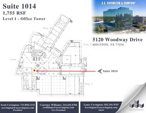5120 Woodway Dr, Houston, TX à louer Plan d’étage– Image 1 sur 2
