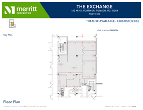 1122 Kenilworth Dr, Towson, MD à louer Plan d’étage– Image 1 sur 1