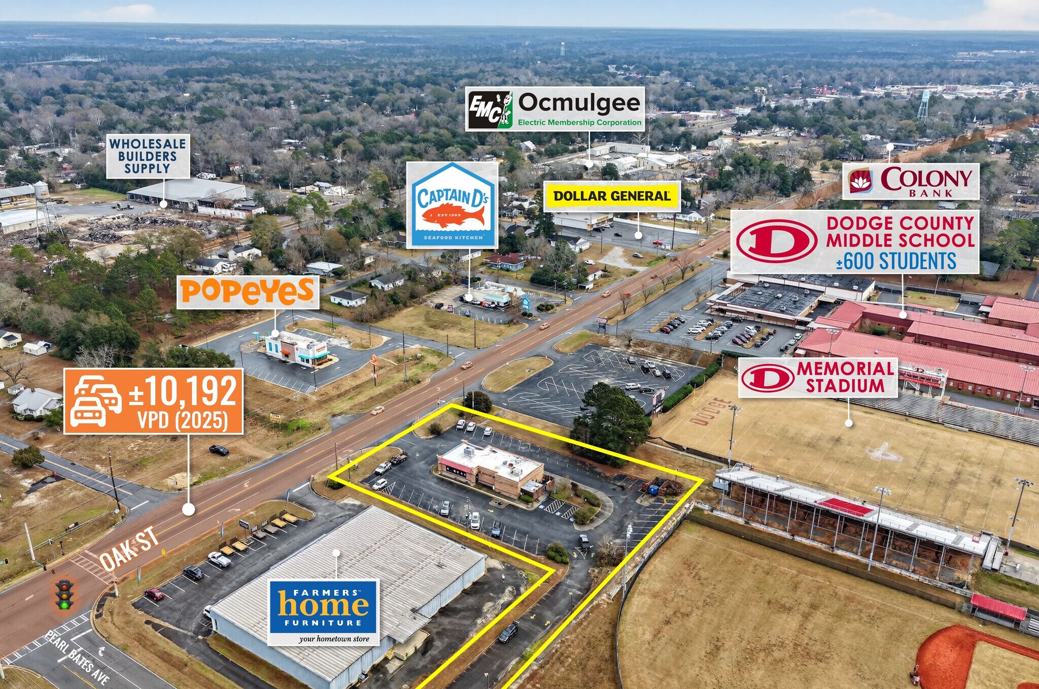 6121 Oak St, Eastman, GA à vendre Photo principale– Image 1 sur 18