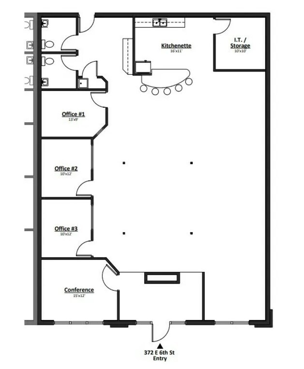 360-372 E 6th St, Chico, CA à louer Plan d’étage– Image 1 sur 1