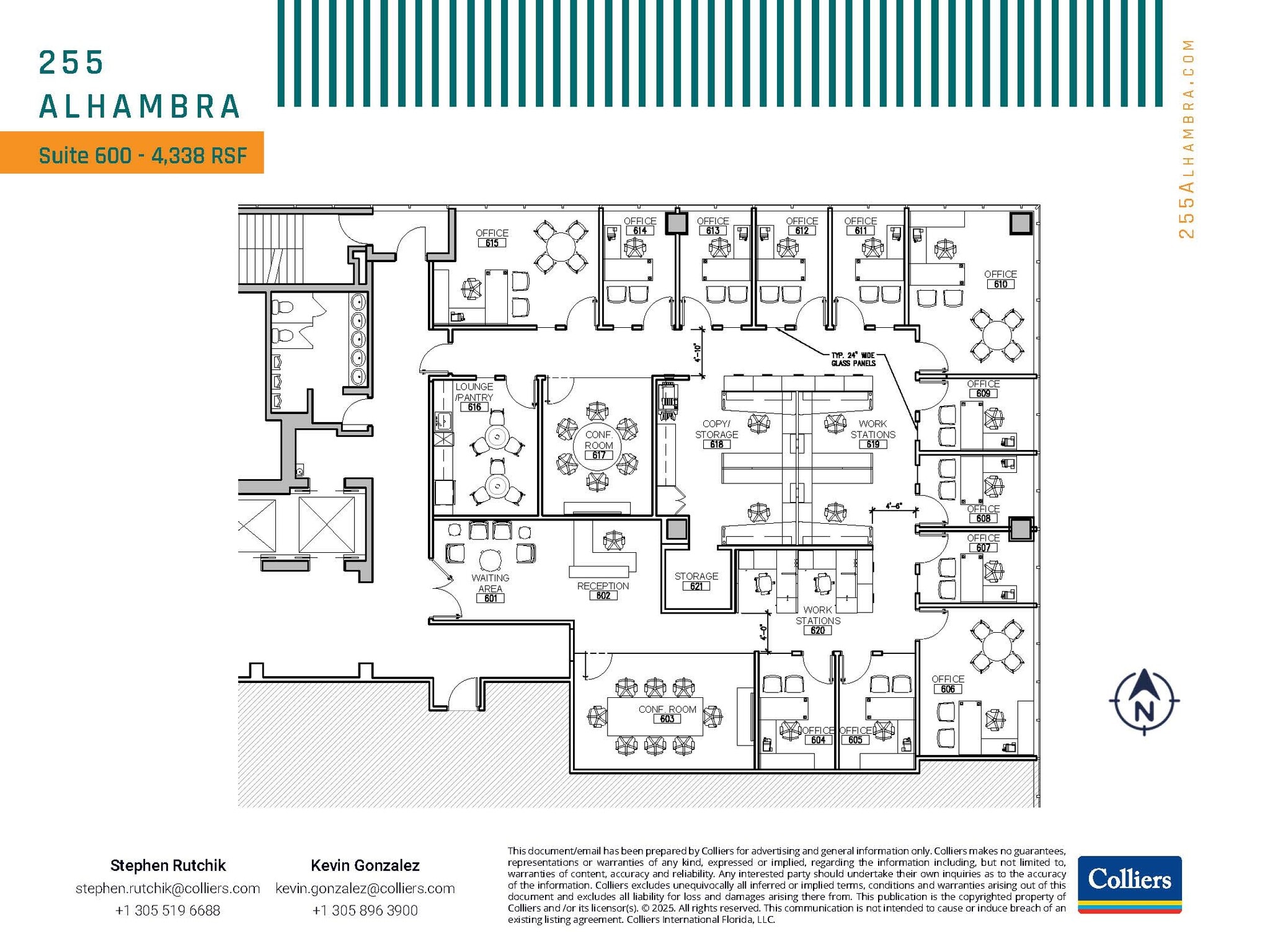 255 Alhambra Cir, Coral Gables, FL à louer Plan d’étage– Image 1 sur 1