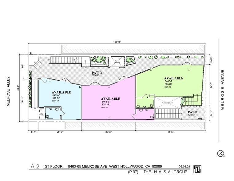 8463-8465 Melrose Ave, West Hollywood, CA à louer - Plan d’étage – Image 2 sur 12