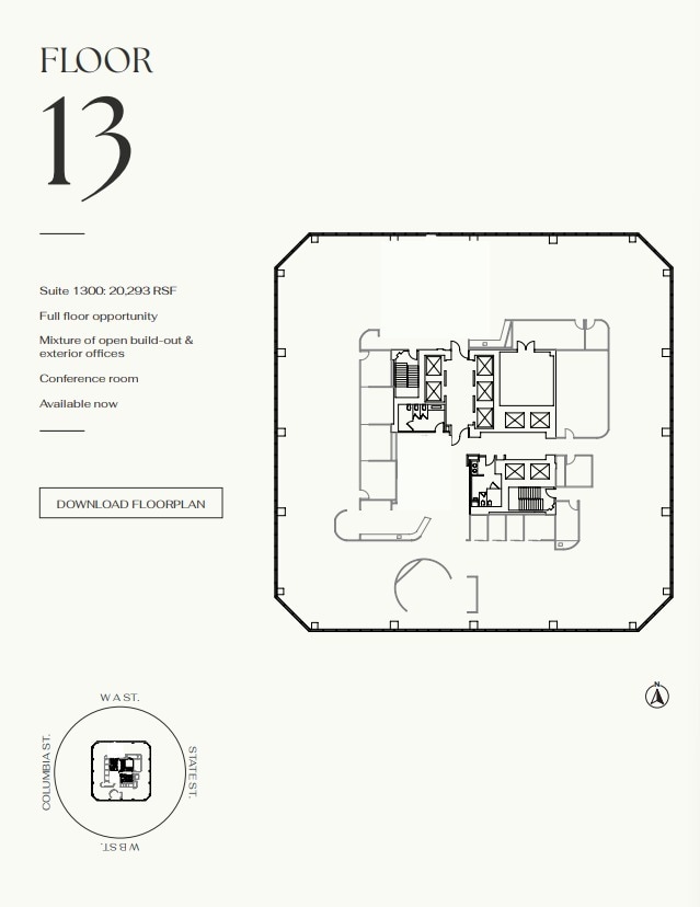 401 W A St, San Diego, CA à louer Plan d’étage– Image 1 sur 1