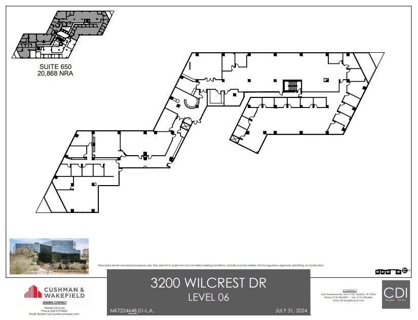 3200 Wilcrest Dr, Houston, TX à louer Plan d’étage– Image 1 sur 1