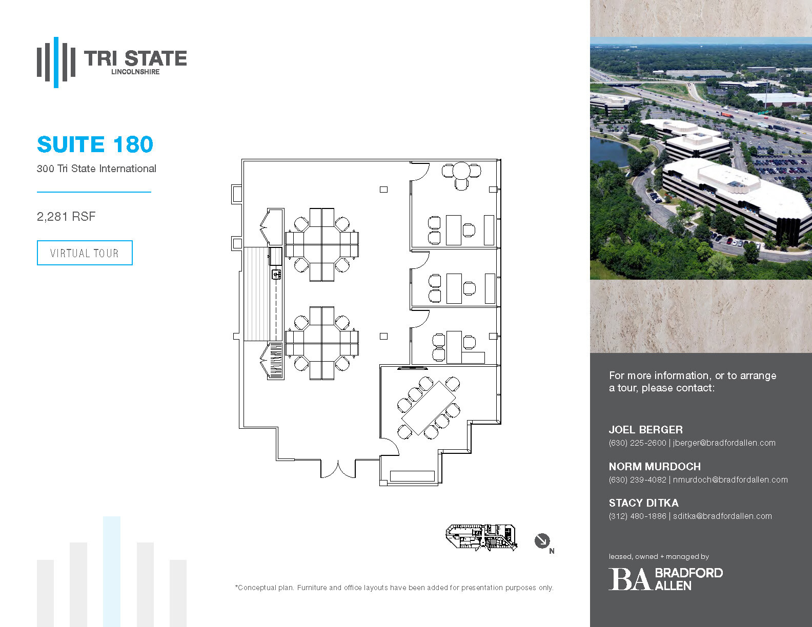300 Tri State International, Lincolnshire, IL à louer Plan d’étage– Image 1 sur 1