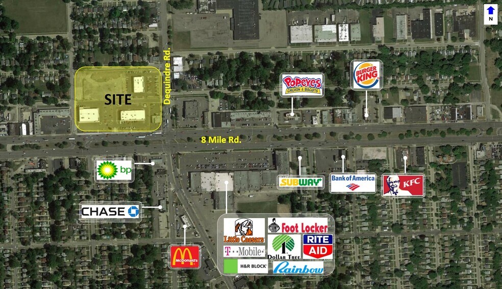 8 Mile Rd, Hazel Park, MI à louer - Aérien – Image 3 sur 5