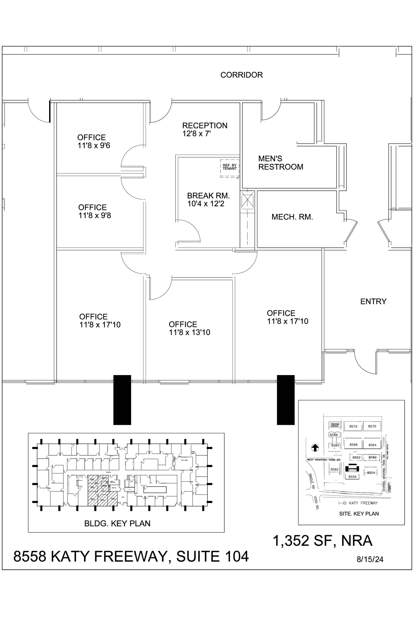 8554 Katy Fwy, Houston, TX à louer Plan d’étage– Image 1 sur 1