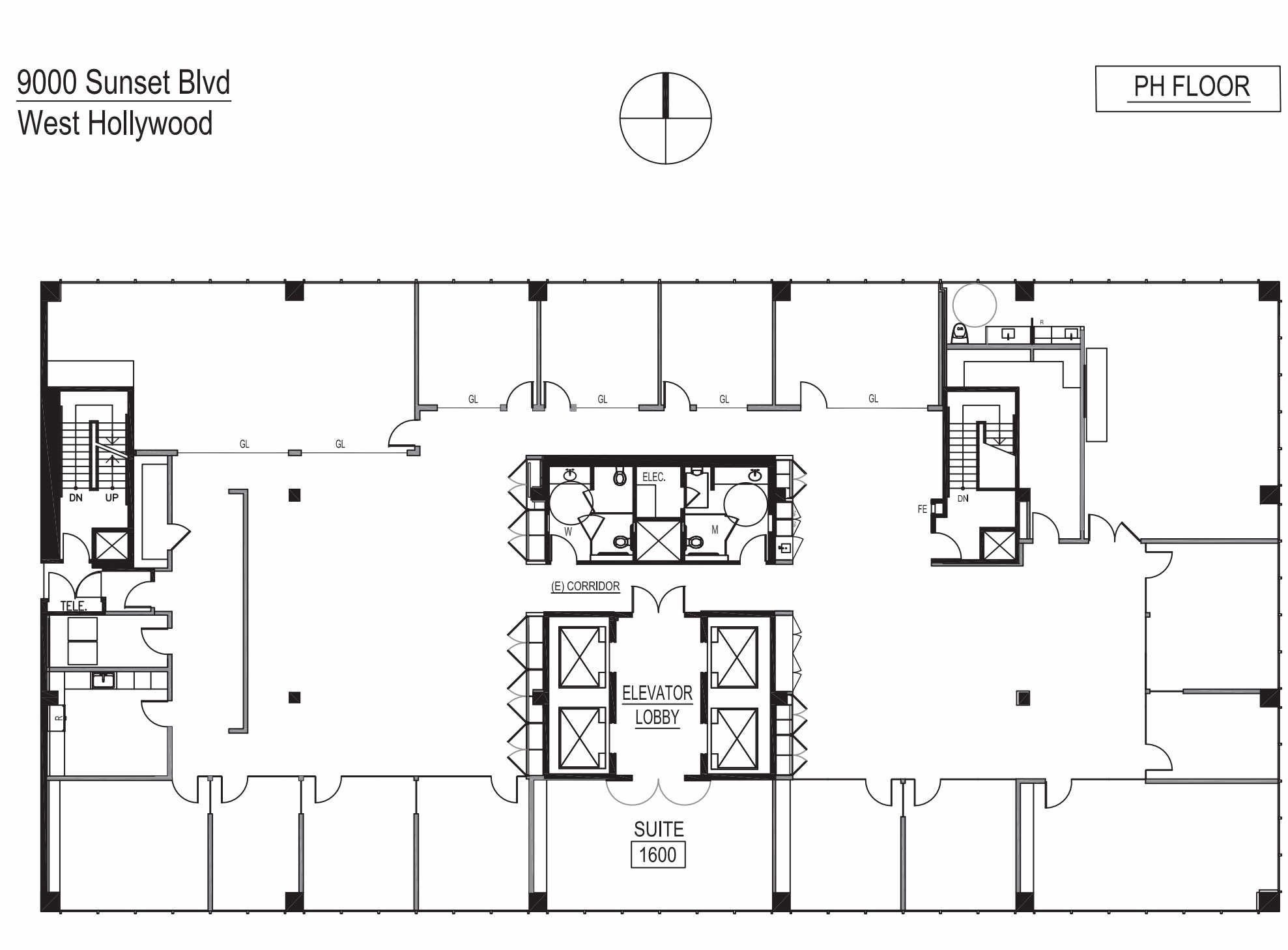 9000 W Sunset Blvd, West Hollywood, CA à louer Plan d’étage– Image 1 sur 1