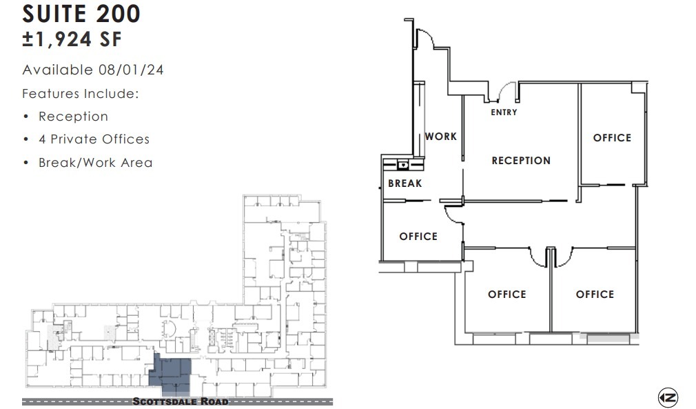 11333 N Scottsdale Rd, Scottsdale, AZ à louer Plan d’étage– Image 1 sur 1