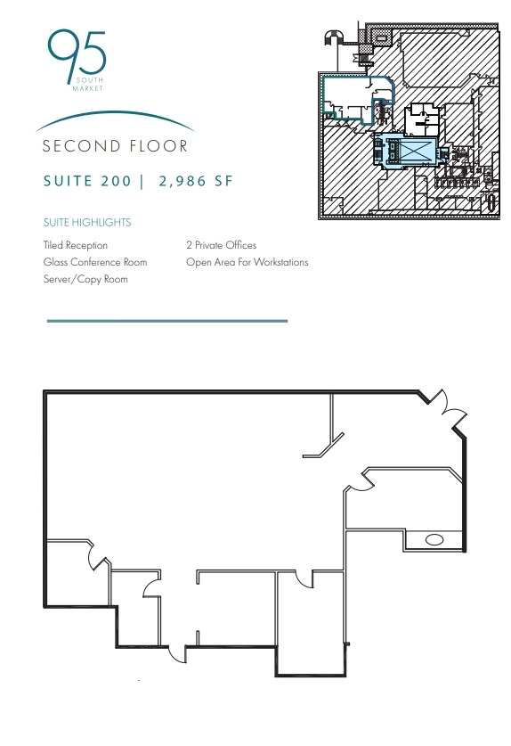 95 S Market St, San Jose, CA à louer Plan d’étage– Image 1 sur 1