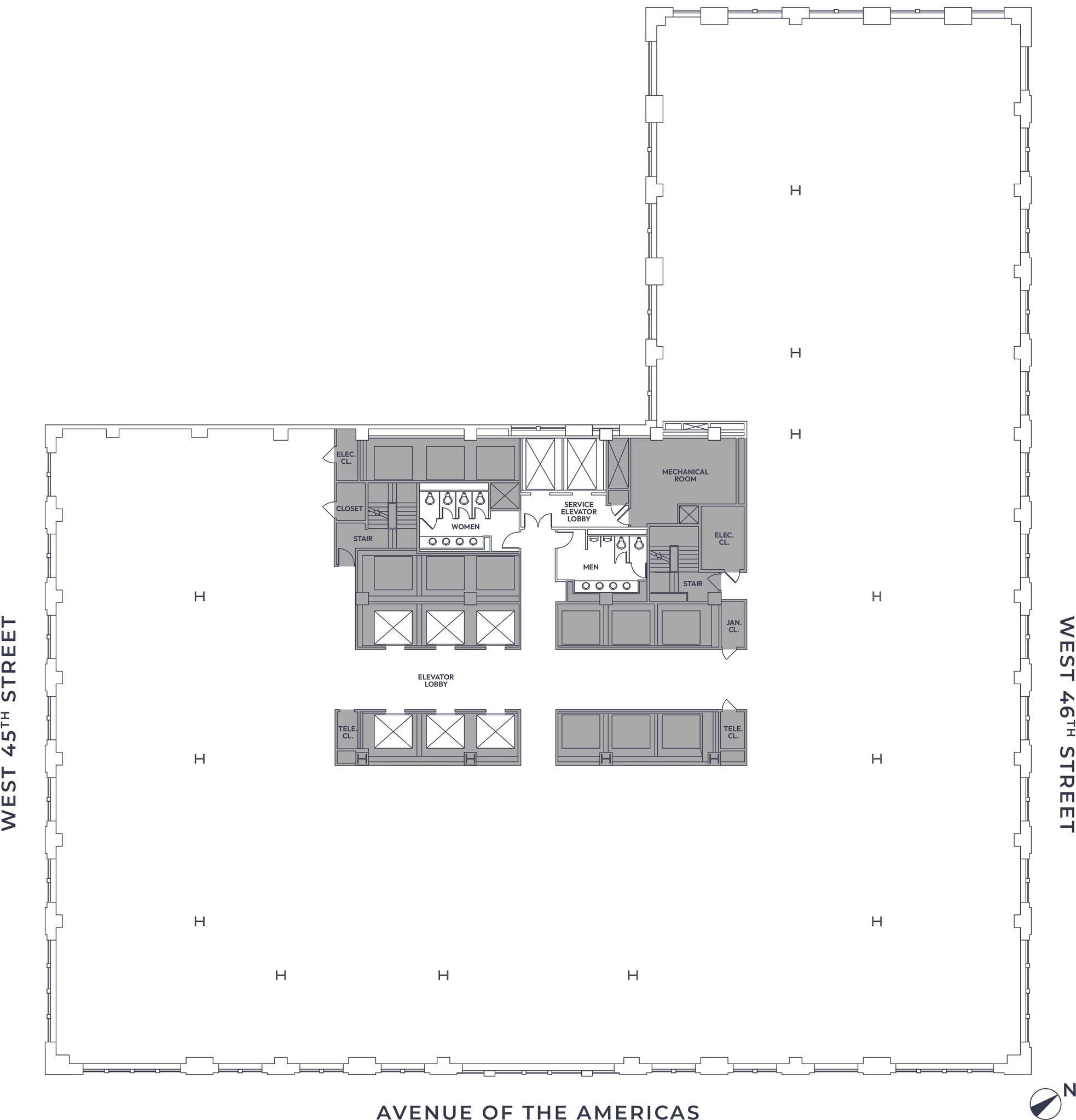 1177 Avenue Of The Americas, New York, NY à louer Plan d’étage– Image 1 sur 2