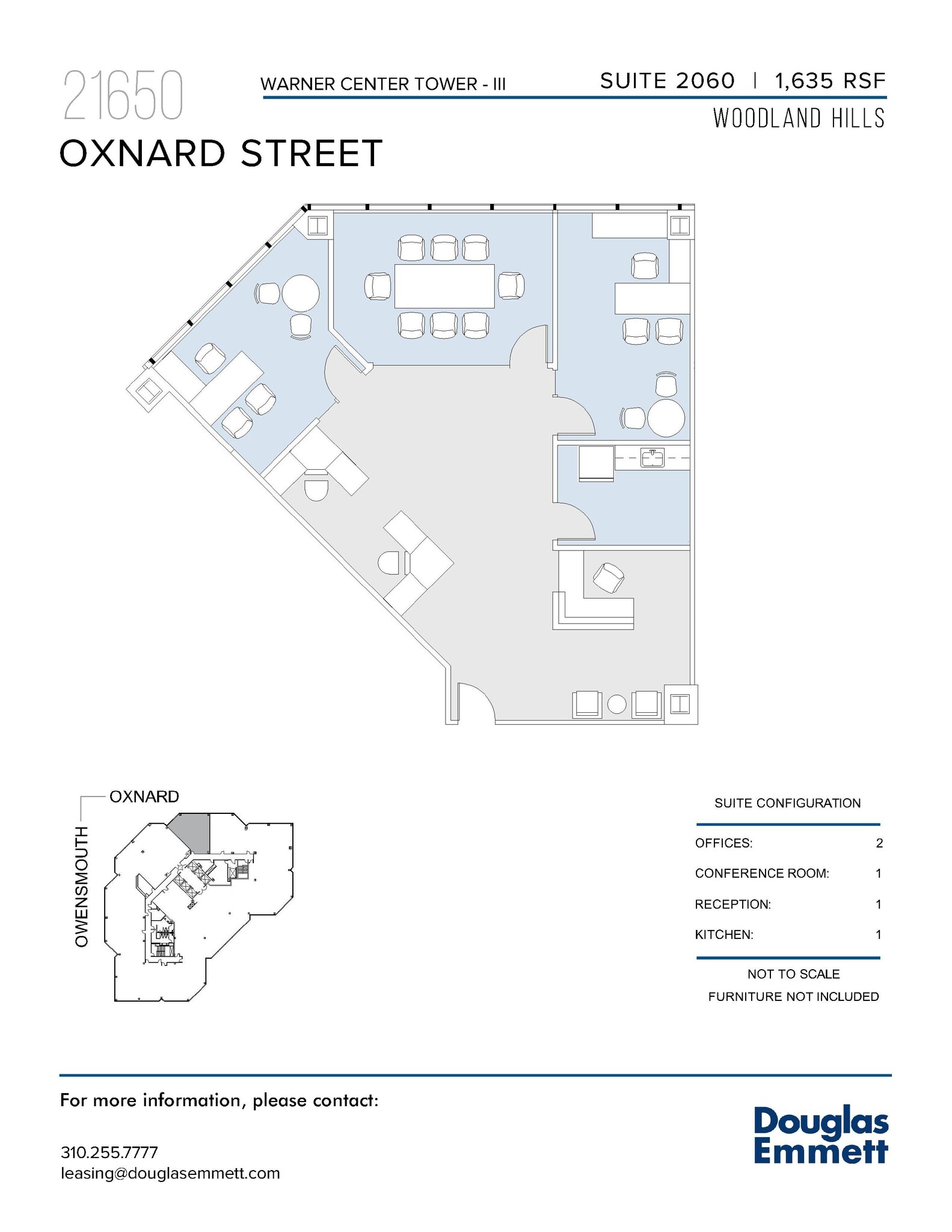 21650 Oxnard St, Woodland Hills, CA à louer Plan d’étage– Image 1 sur 1
