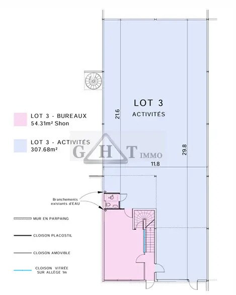 Bureau dans Aubervilliers à louer - Plan d’étage – Image 2 sur 3
