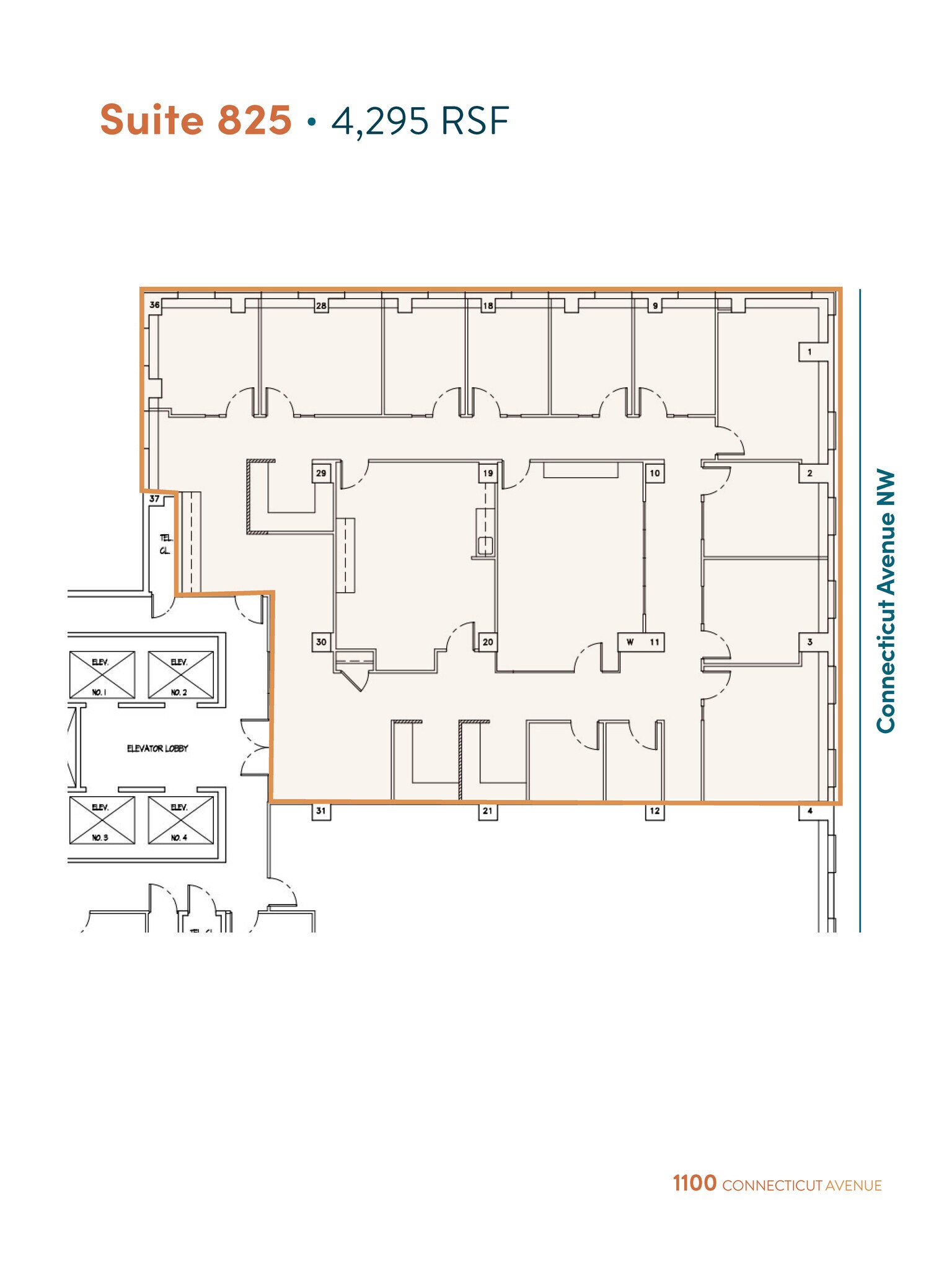 1100 Connecticut Ave NW, Washington, DC à louer Plan d’étage– Image 1 sur 6