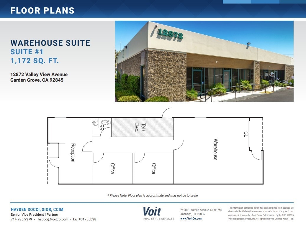 12802 Valley View St, Garden Grove, CA à louer Plan d’étage– Image 1 sur 1