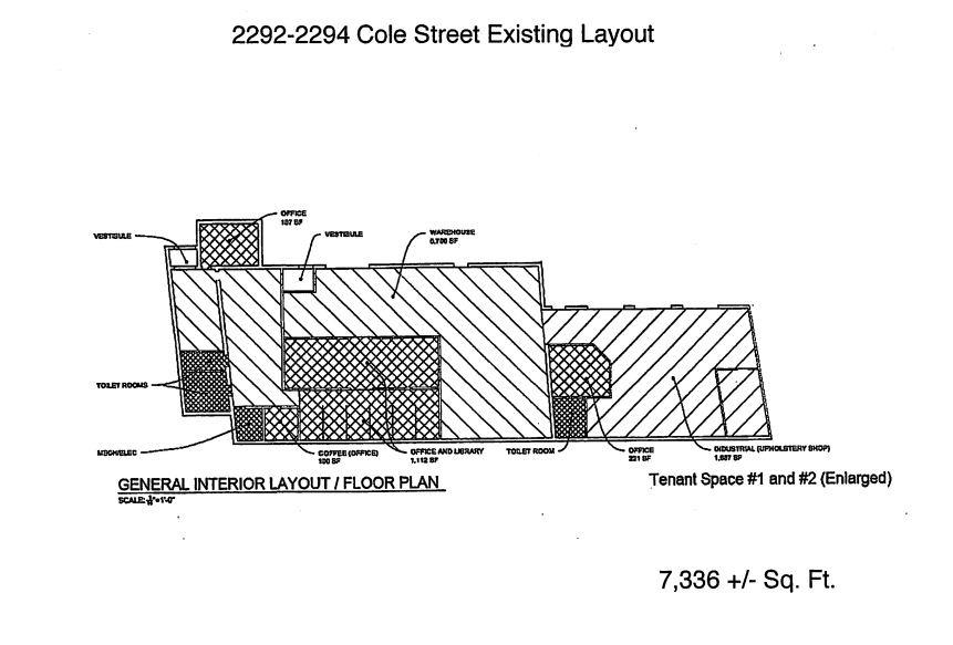 2292-2294 Cole St, Birmingham, MI à louer Plan d’étage– Image 1 sur 1