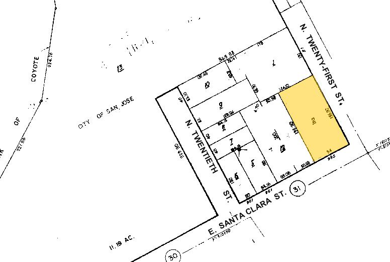 995 E Santa Clara St, San Jose, CA à louer - Plan cadastral – Image 2 sur 4