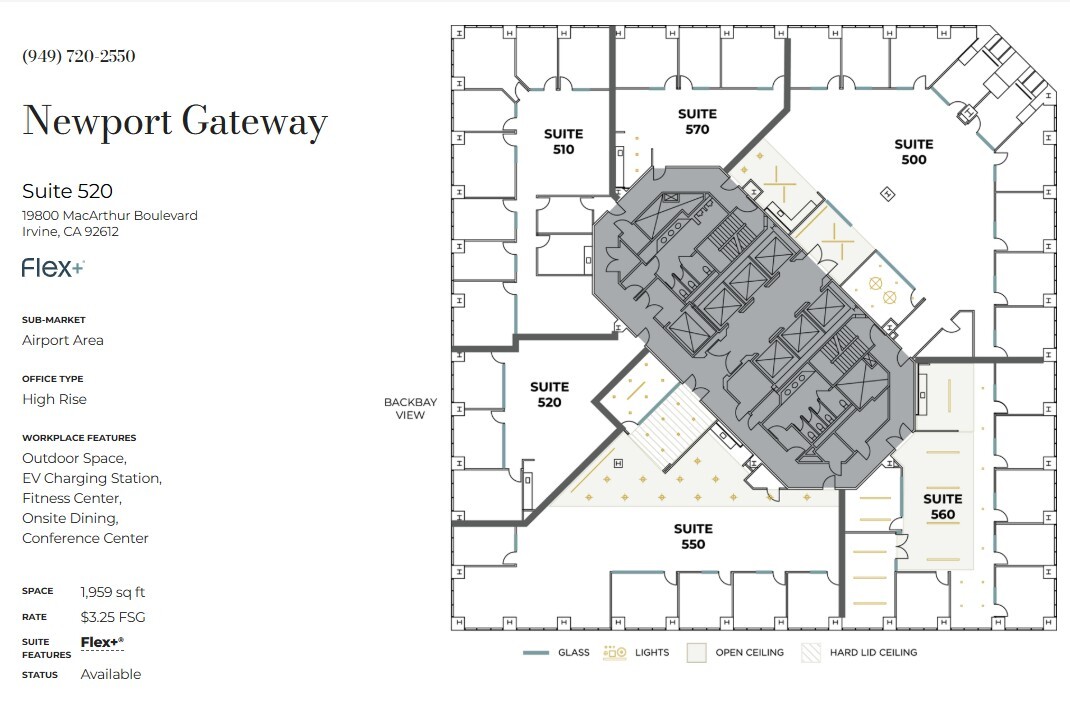 19800 MacArthur Blvd, Irvine, CA à louer Plan d’étage– Image 1 sur 1