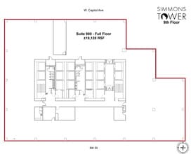 425 W Capitol Ave, Little Rock, AR à louer Plan d’étage– Image 1 sur 1