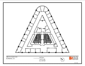 3601 W Olive Ave, Burbank, CA à louer Plan d’étage– Image 1 sur 1