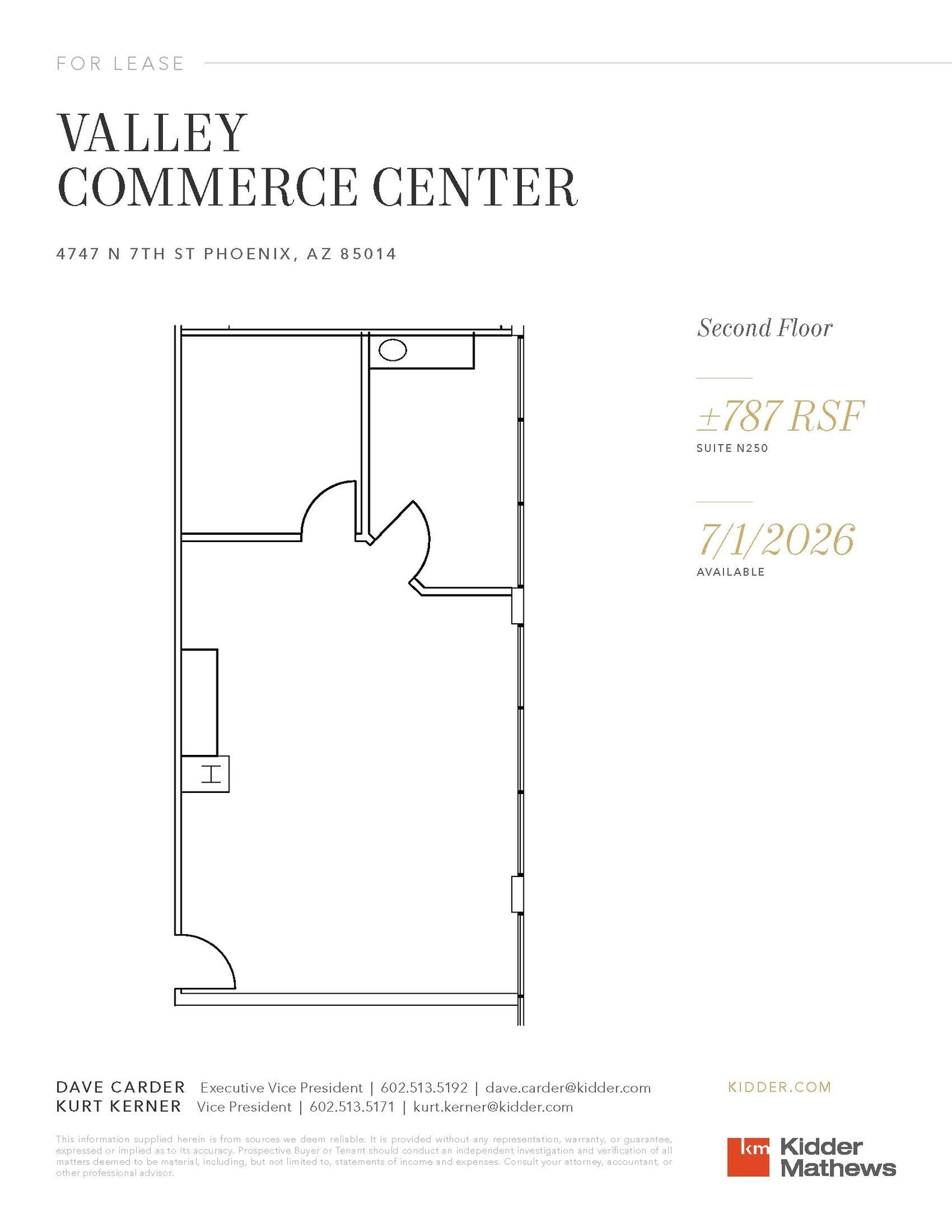 4745 N 7th St, Phoenix, AZ à louer Plan d’étage– Image 1 sur 1