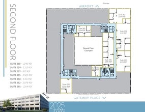2025 Gateway Pl, San Jose, CA à louer Plan d’étage– Image 2 sur 2