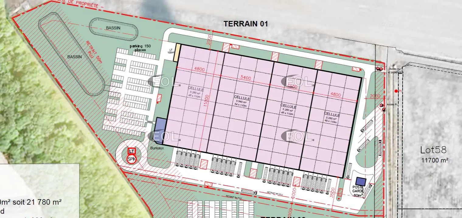 Industriel/Logistique dans Isles-sur-Suippe à louer Plan de site– Image 1 sur 2