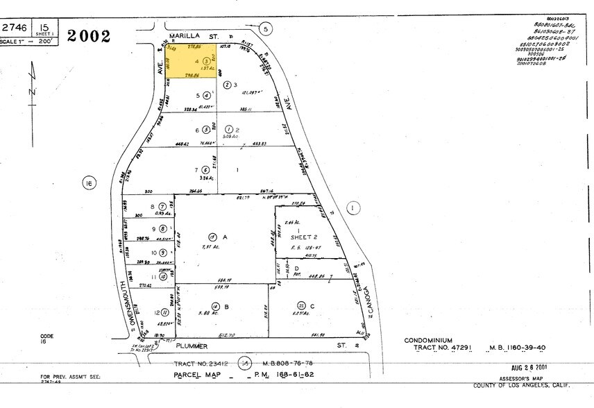 21612-21642 Marilla St, Chatsworth, CA à louer - Plan cadastral – Image 2 sur 7