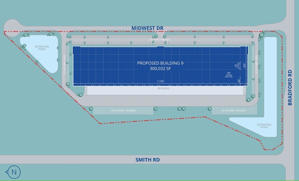 Bradford Rd & Smith Rd, Plainfield, IN à louer - Plan de site – Image 2 sur 2
