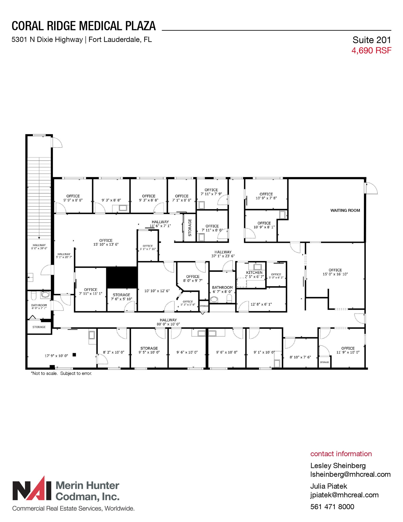 5301 N Dixie Hwy, Fort Lauderdale, FL à louer Plan d’étage– Image 1 sur 3