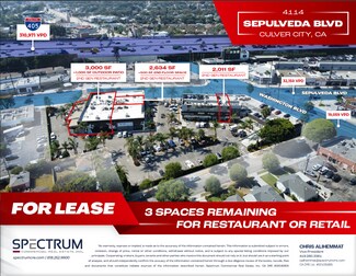 Plus de détails pour 4114-4128 Sepulveda Blvd, Culver City, CA - Local commercial à louer